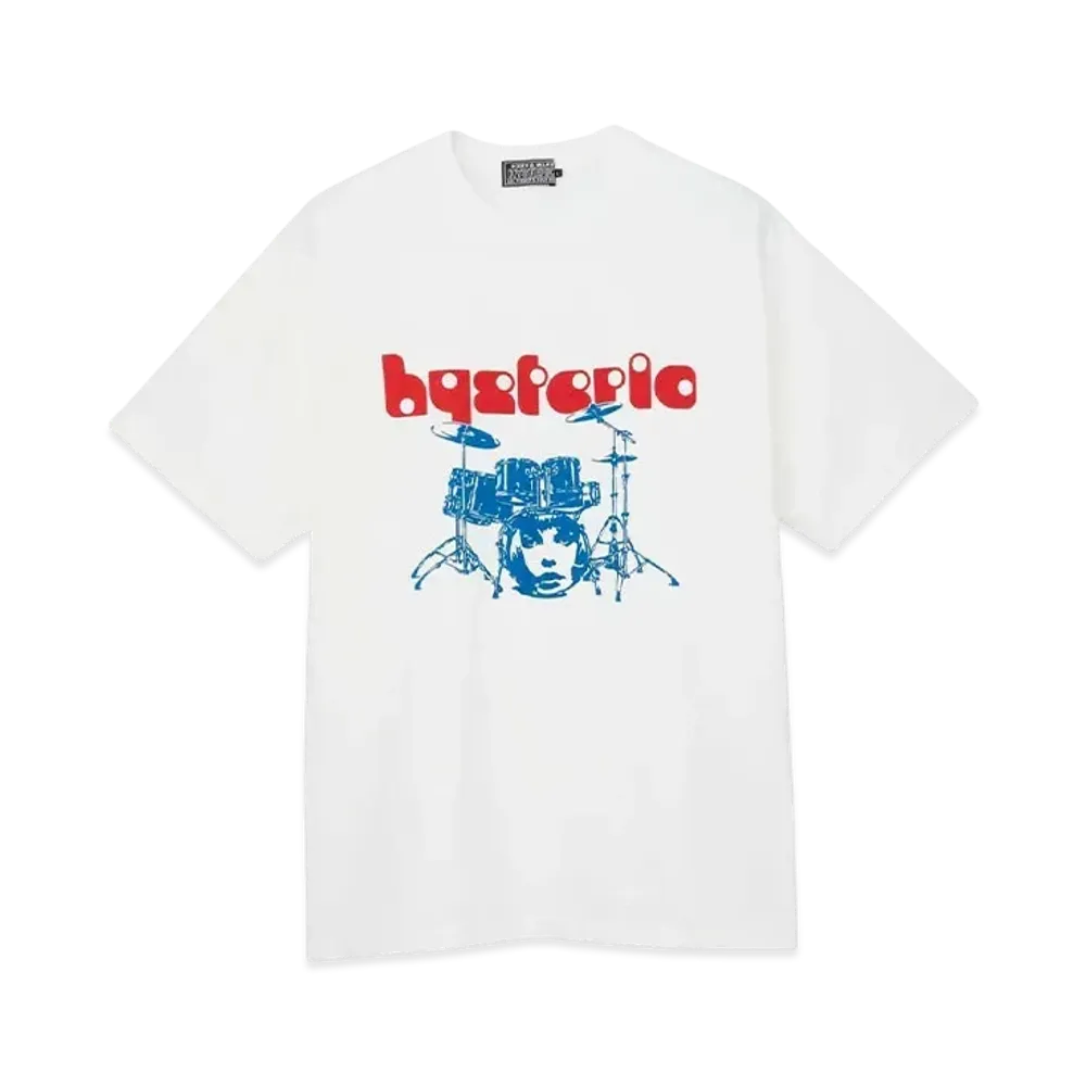 HYSTERIC GLAMOUR Drum Kit Tee "White"