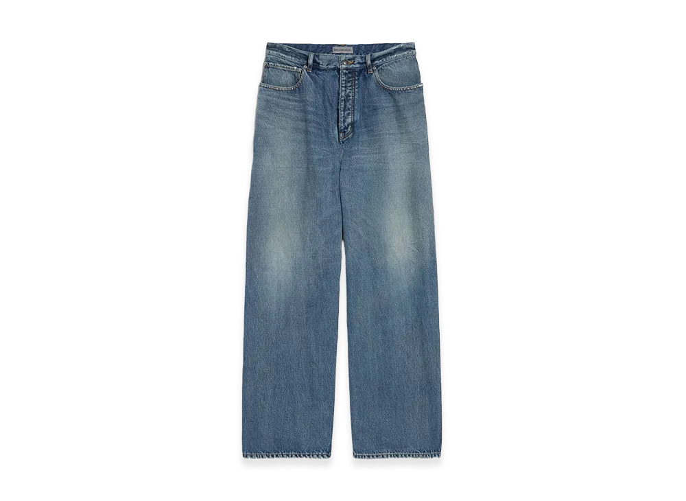 BALENCIAGA Organic Denim Baggy Jeans "Dark Blue"