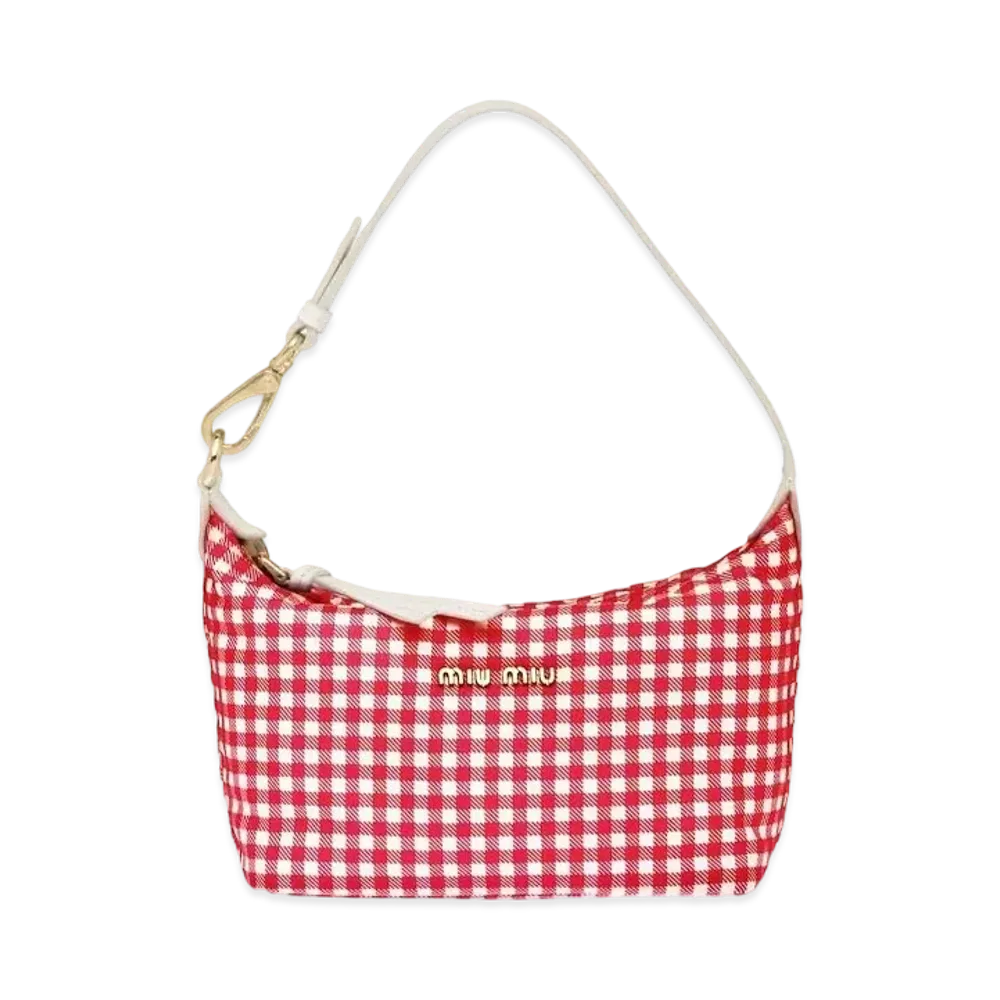 MIU MIU Miu Spirit Printed Faille Mini-Bag "Red/White"