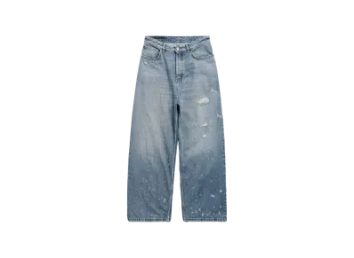 BALENCIAGA Super Destroyed Baggy Pants "Light Blue"