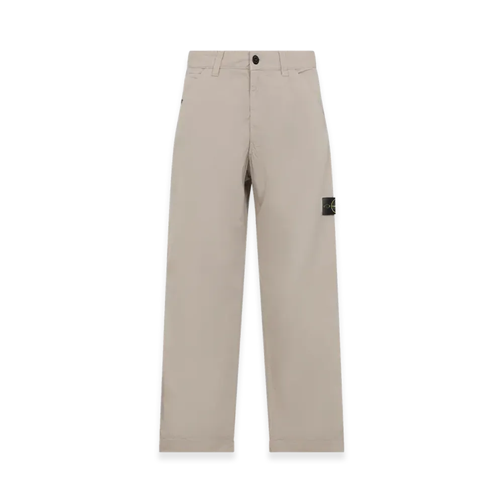 Stone Island Organic Cotton Ripstop Chino Trousers "Beige"
