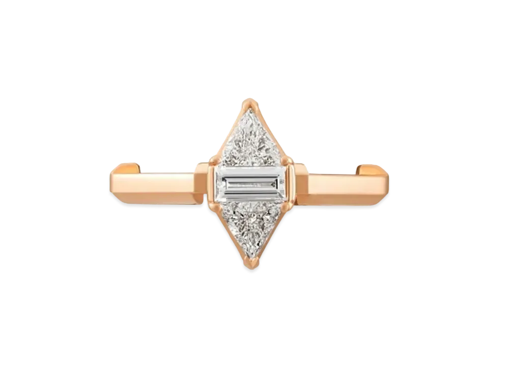 GUCCI Love Rectangle Step and Triangle Cut Diamond Ring