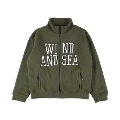 WIND AND SEA Patch Logo Fleece Jacket "Khaki"