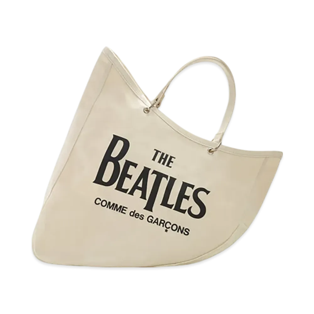 COMME des GARCONS x The Beatles Cotton Canvas Boat Bag "Beige"