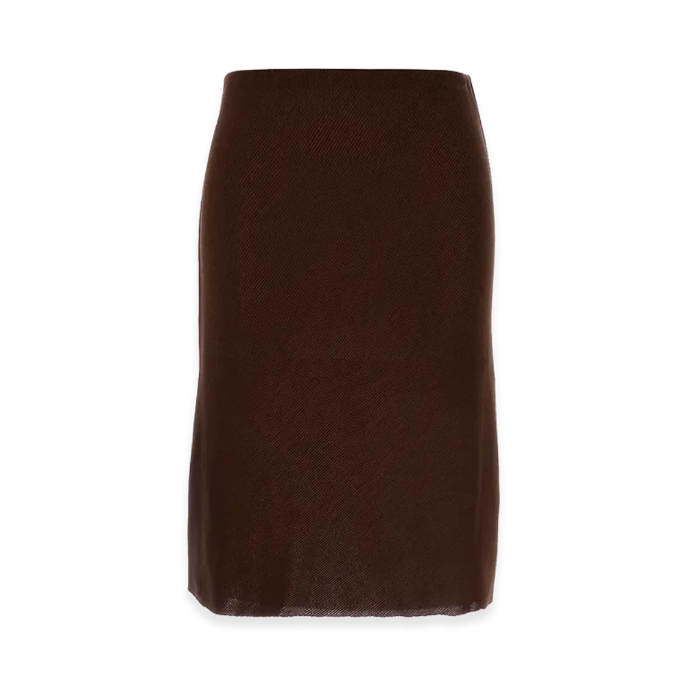 MIU MIU Women's Silk Skirt "Brown"