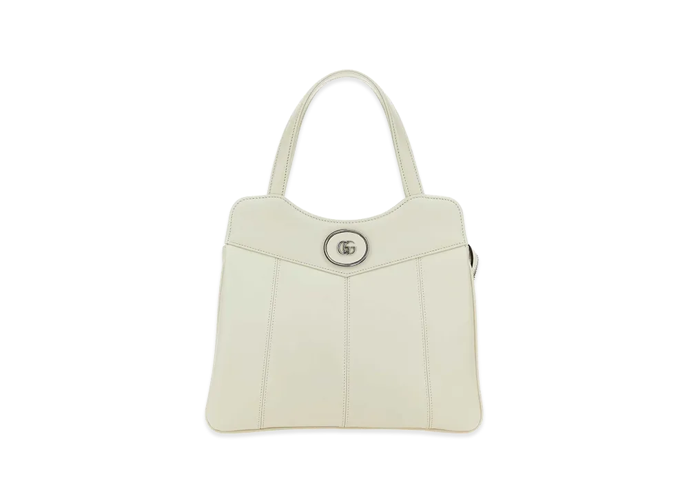 GUCCI Women's Leather Small Petite GG Handbag "White/Chalk"