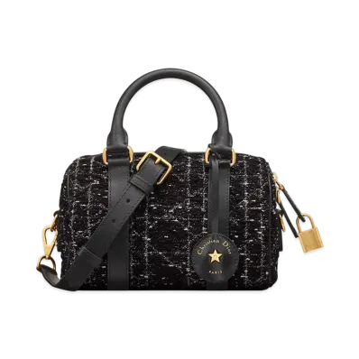 Dior Groove 20 Bag Tweed with Cannage Motif "Black/White"