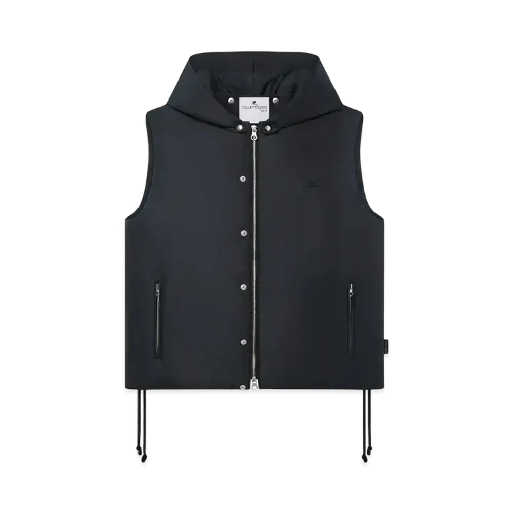 Courreges Sleeveless Puffer Jacket "Black"