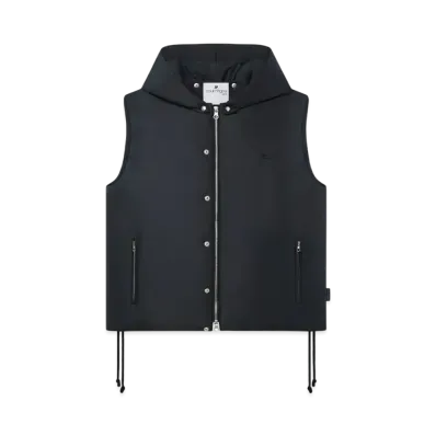 Courreges Sleeveless Puffer Jacket "Black"