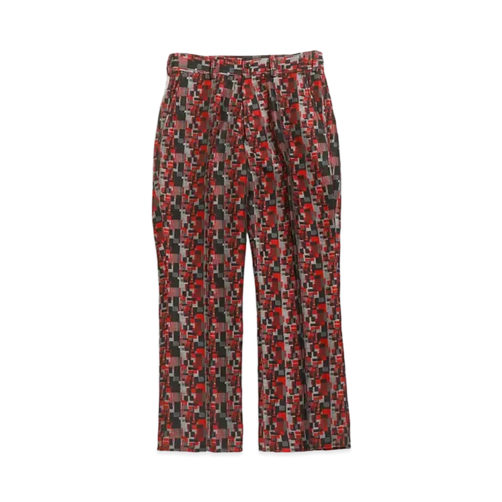 Needles BASIC TROUSER - AC/PE/W SQUARE JQ. "Red/Black"