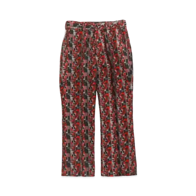 Needles BASIC TROUSER - AC/PE/W SQUARE JQ. "Red/Black"