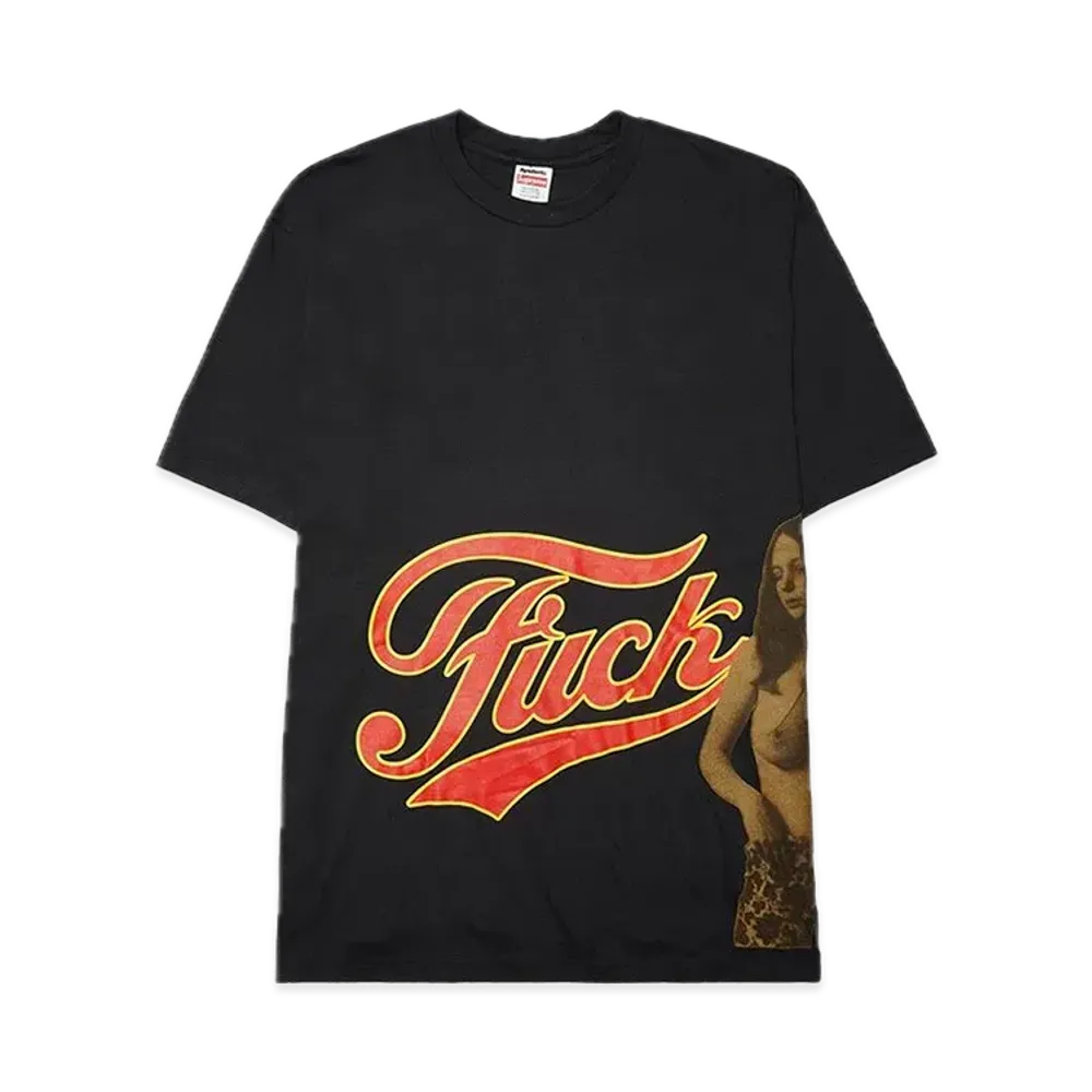 Supreme x HYSTERIC GLAMOUR Fuck Tee "Black"