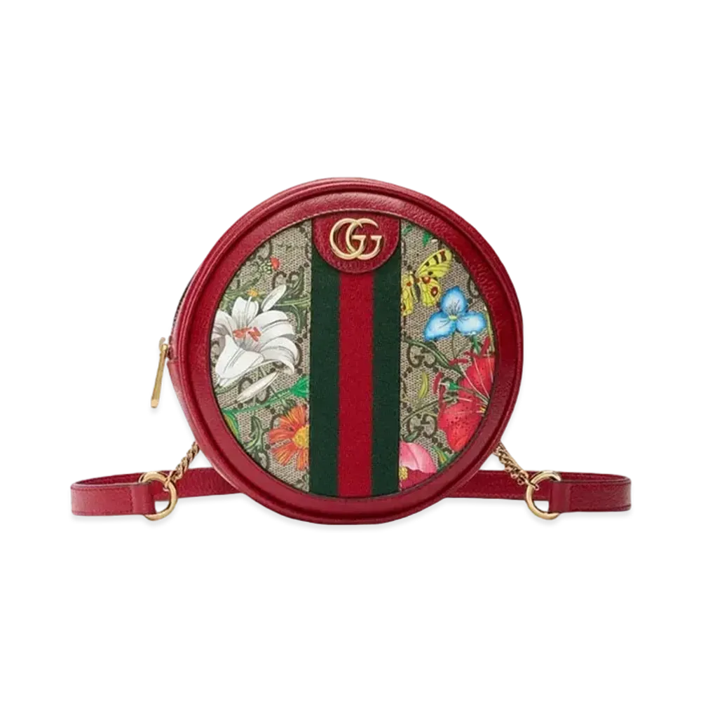 GUCCI Ophidia GG Flora Mini Backpack "Red"