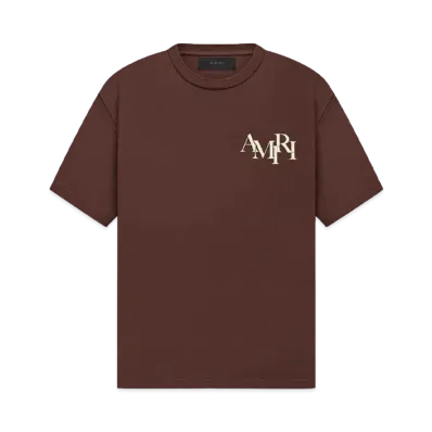 AMIRI Staggered Logo Tee "Potting Soil"