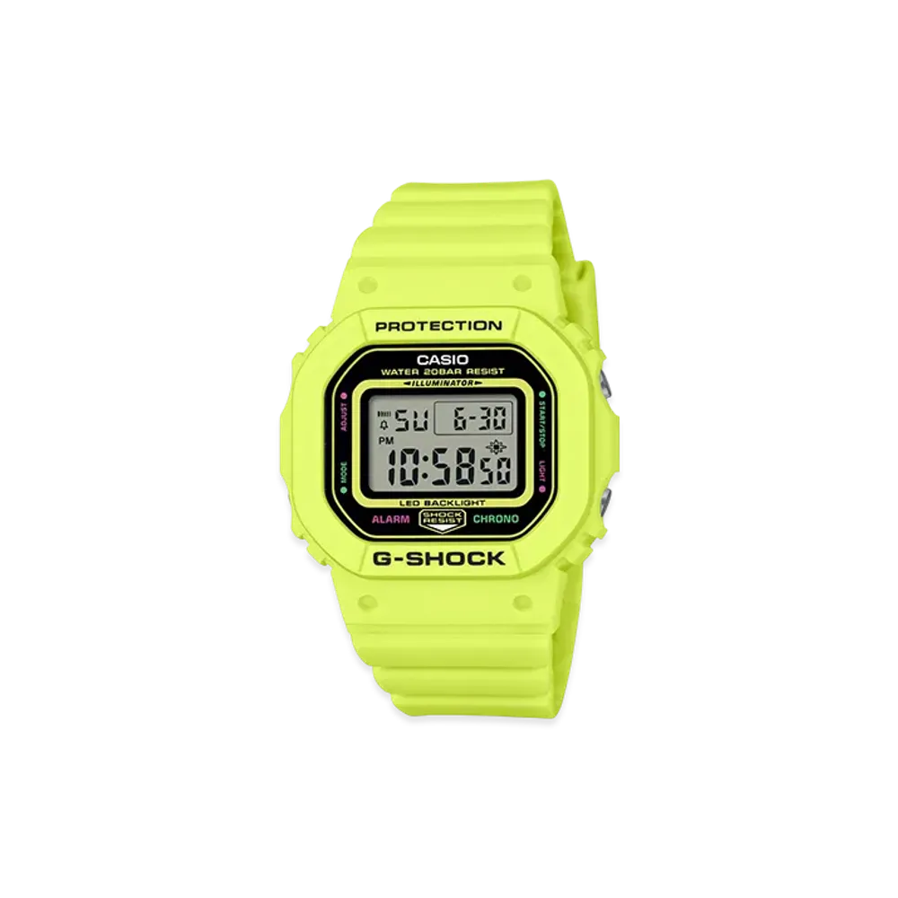 Casio G-Shock DW-5600 Energy Pack Digital L Watch "L.Yellow"