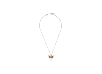 GUCCI Interlace G Gremlin Interlocking G Chain Tone Metal with Pendant "Silver"