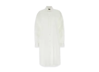 BALENCIAGA Women's Poplin Shirt Dress "White"