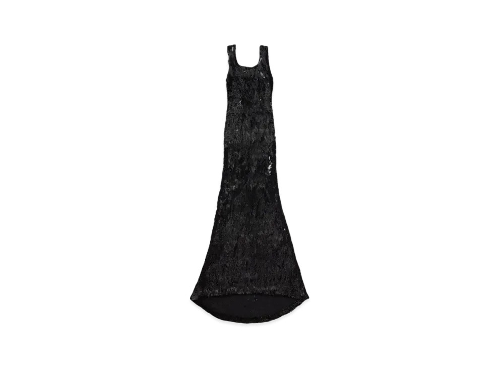 BALENCIAGA Women's Embroide"Red" Maxi Dresses "Black"