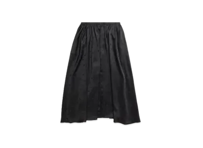 BALENCIAGA Women's Logo Letters All Over Elastic Skirt "Black"
