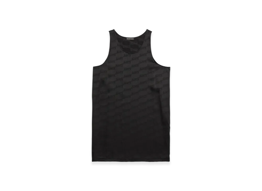 BALENCIAGA Women's BB Monogram Tank Top Dress "Black"