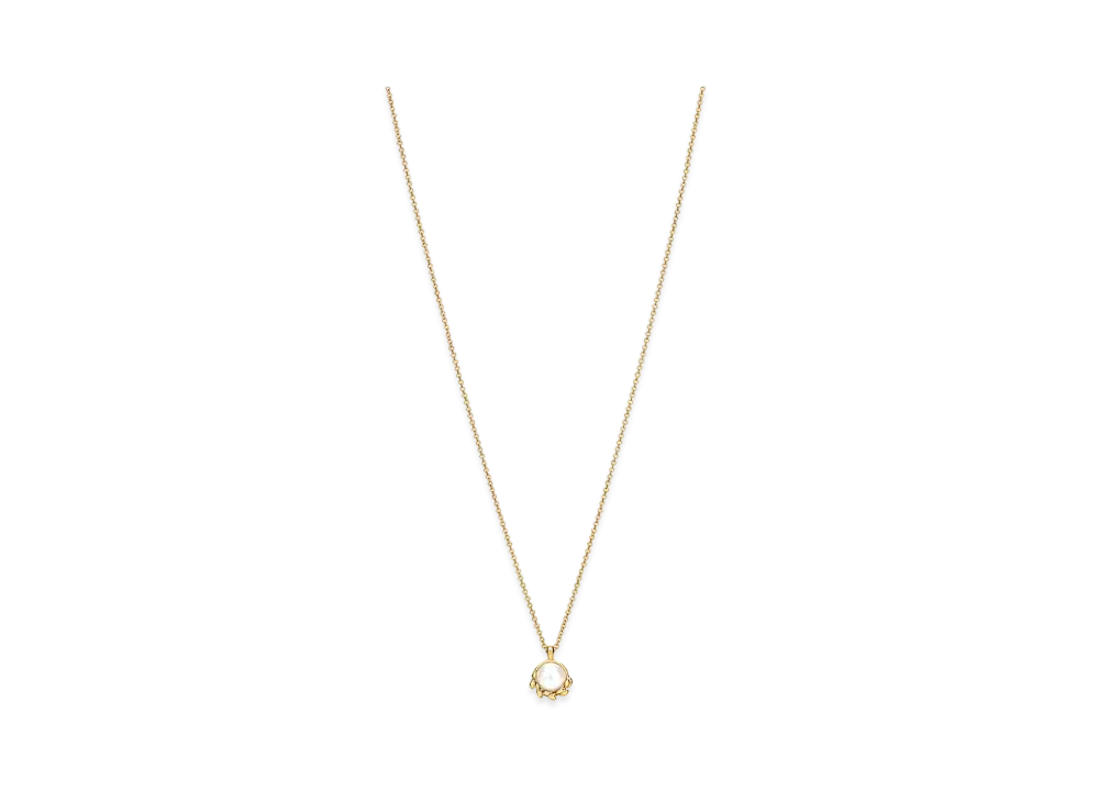 Tiffany & Co. Paloma Picasso Olive Leaf Pendant with Pearl "Yellow Gold"
