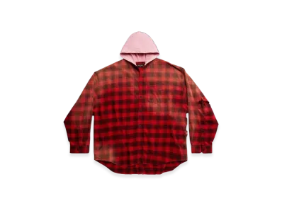 BALENCIAGA Hooded Shirt Oversized "Red"