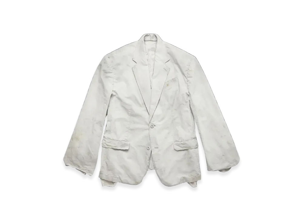 BALENCIAGA Women's Minimal Cargo Tailored Jacket "Light Grey"