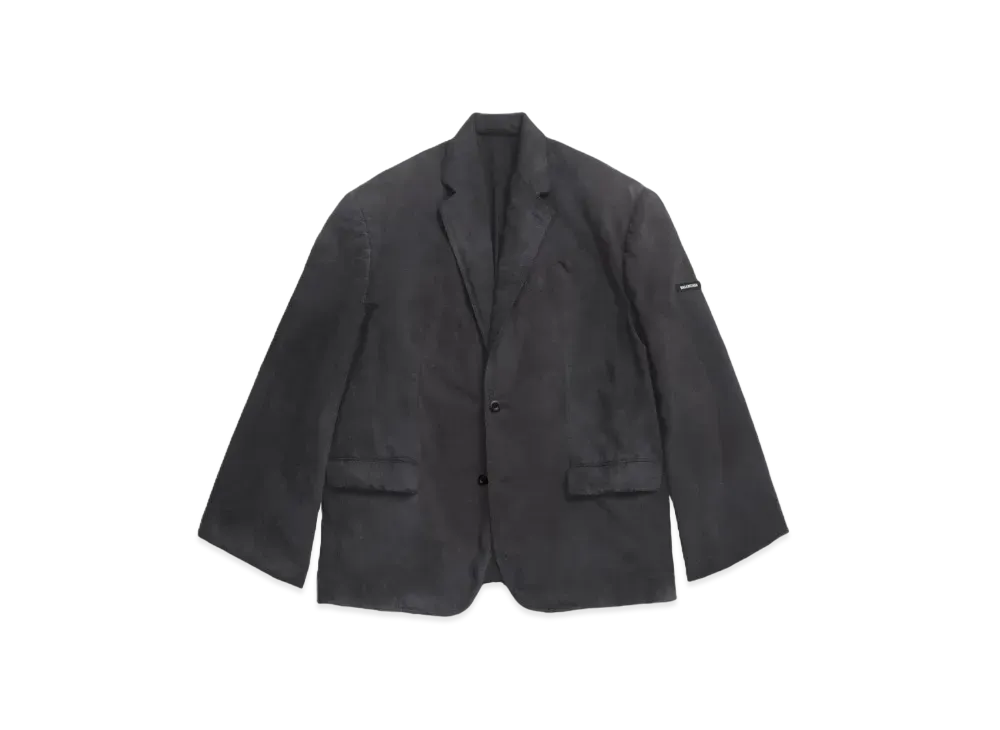 BALENCIAGA Men's Minimal Cargo Tailo Red Jacket "Black"