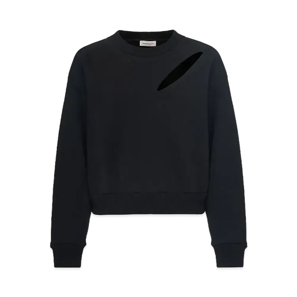 Alexander McQUEEN Slashed Sweatshirt "Black"
