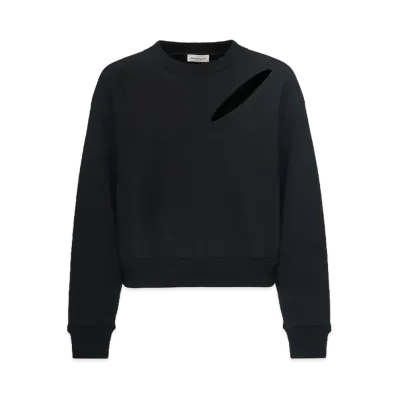 Alexander McQUEEN Slashed Sweatshirt "Black"