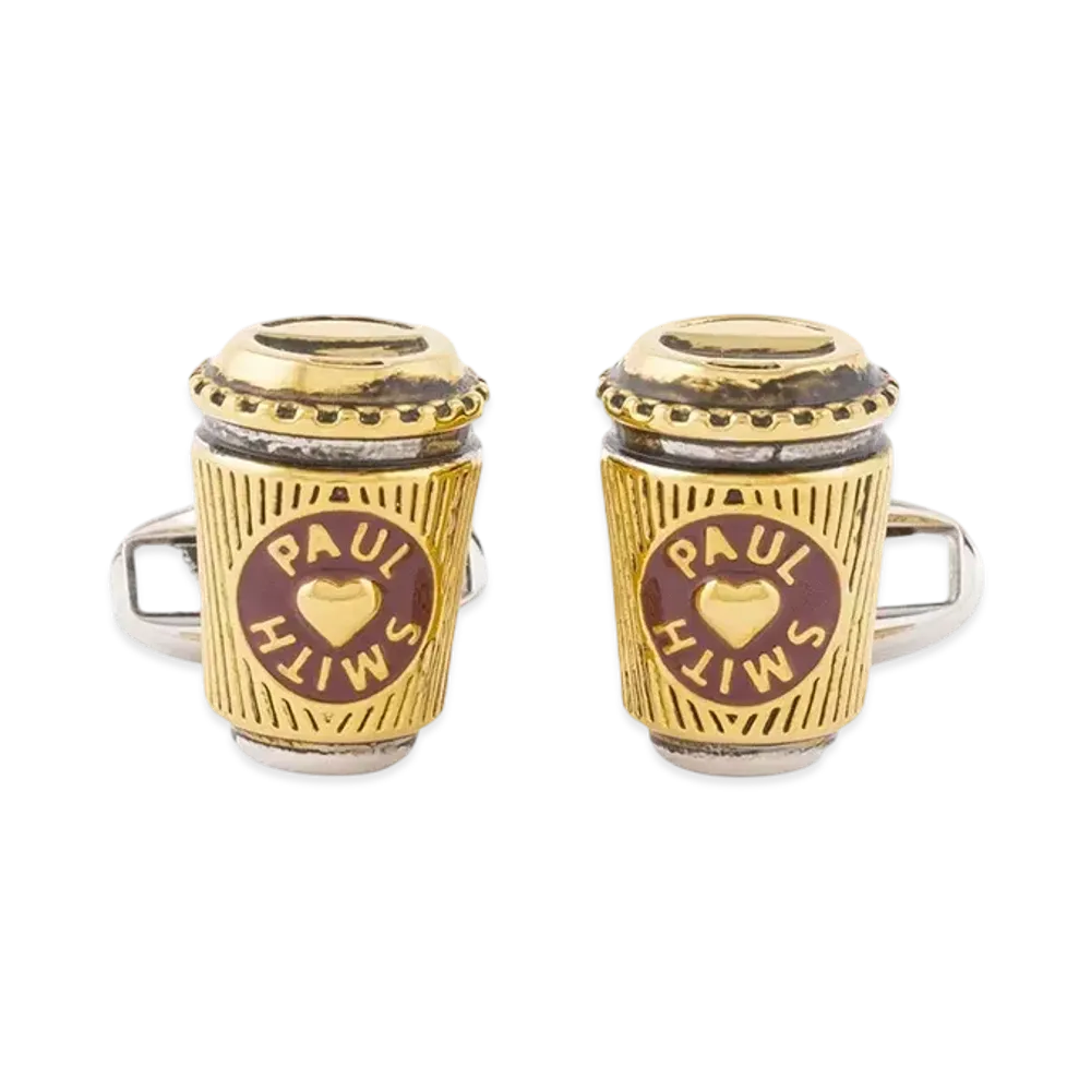 Paul Smith Coffee Cup Cufflinks "Gold"