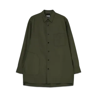 Yohji Yamamoto POUR HOMME BS Army Poplin Big Side P Shirt "Khaki" HO-B99-042