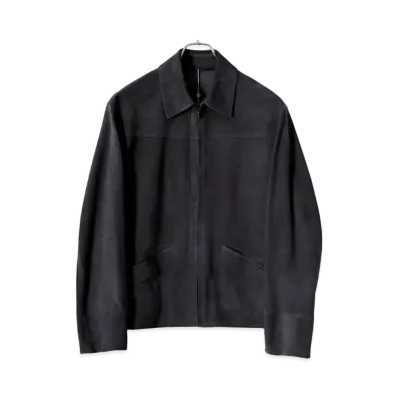 COMOLI Sheepsuede Zip Short Jacket "Navy"