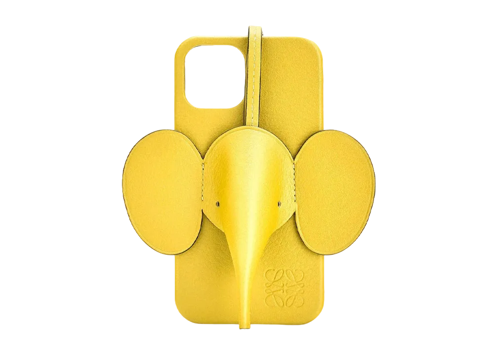 LOEWE Elephant Phone Cover In Calfskin For Iphone 12 Pro "Yellow"