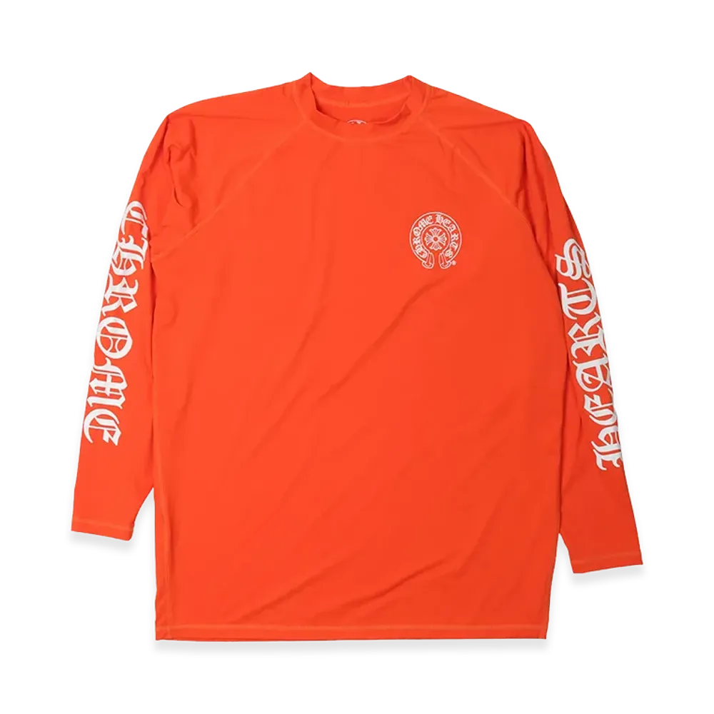 Chrome Hearts Horseshoe Logo Rash Guard "Orange"