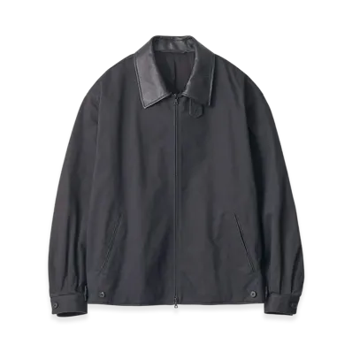 ssstein Sulfur Dyed Brushed Chino Zip Jacket "Black"