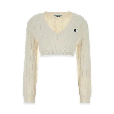 PRADA Wonen's Cotton Sweater "White"