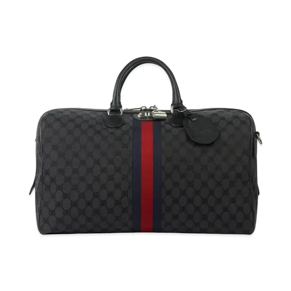 GUCCI x BALENCIAGA The Hacker Medium Duffel Bag Canvas Jacquard "Black"