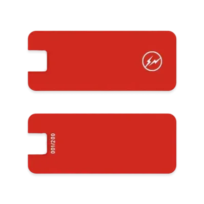 FRAGMENT CUSTOM DOUBLE SIDED Luggage Tag "Crimson"
