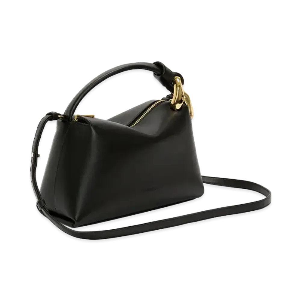 JW ANDERSON Corner Leather Top Handle Bag "Black"