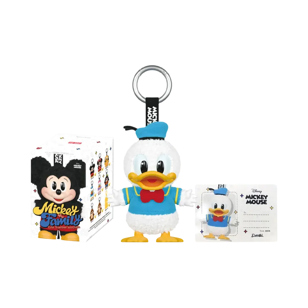 POP MART DISNEY Mickey Family Cute Together Series Plush Keychain Donald