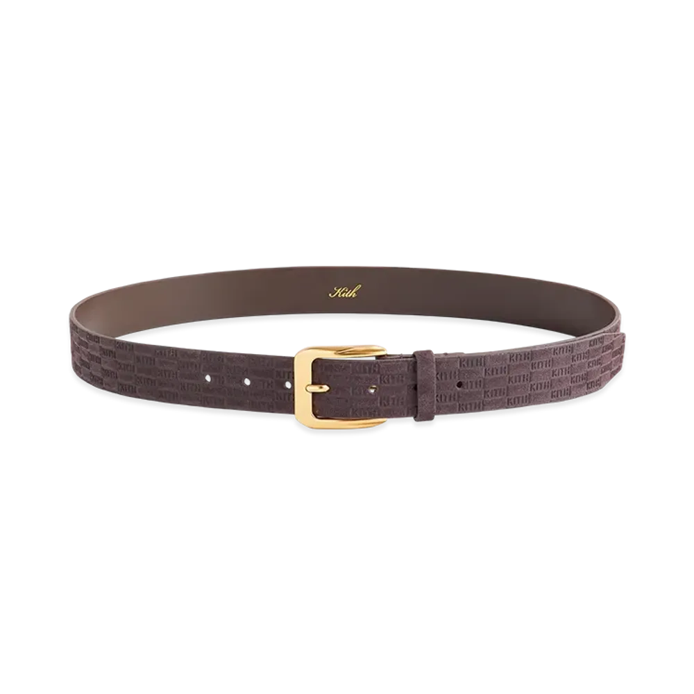 Kith Monogram Suede Leather Belt "Incognito"