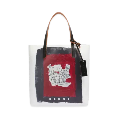MARNI Tribeca Tote with Fawn Print "MUMQ0022U0P694800R69"