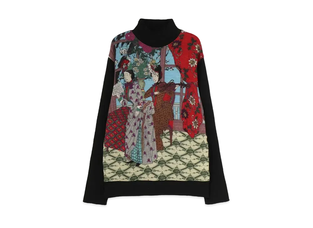 Yohji Yamamoto Pour Homme ROKUMEIKAN PRINT RIB CUTSEW "Red"