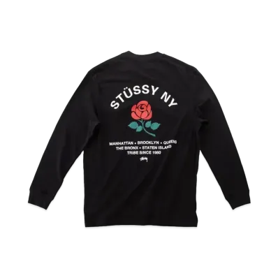 Stussy Brooklyn Rose Long Sleeves Tee "Black"