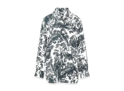 Bottega Veneta Women's Silk Shirt "Chalk Inkwell"
