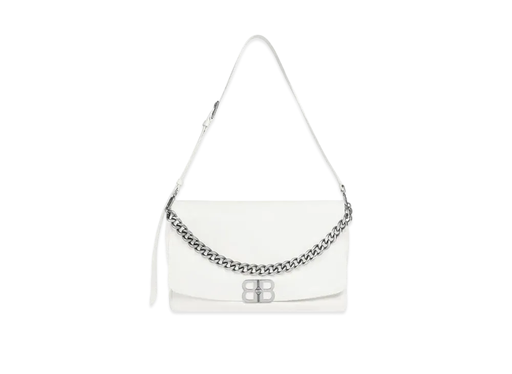 BALENCIAGA BB Soft Large Flap Bag "White"