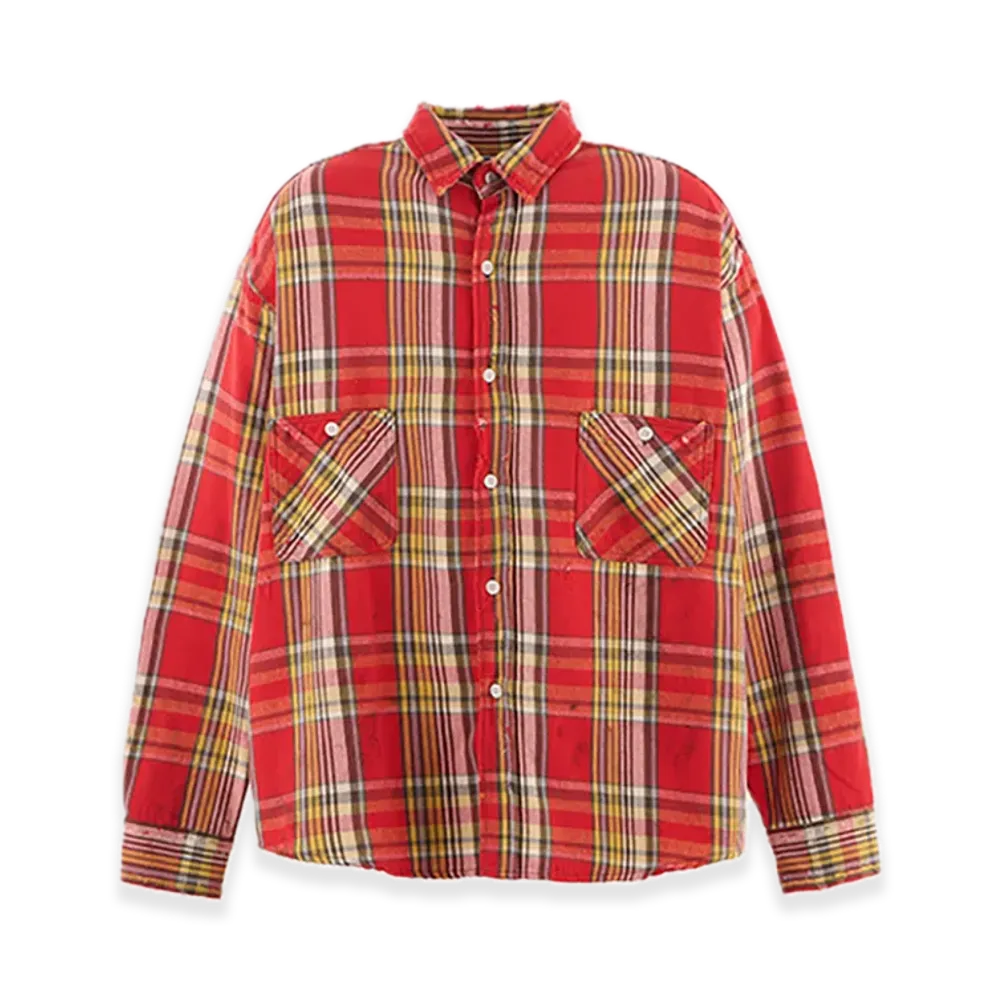 SAINT Mxxxxxx Flannel Shiirt/Check "Red/Yellow"
