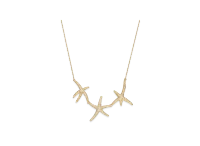 Tiffany & Co. Elsa Peretti Starfish Necklace with Pave Diamonds "Yellow Gold"