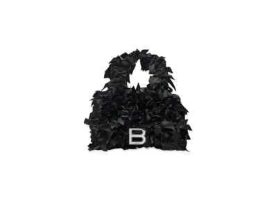BALENCIAGA Hourglass XS Handbag With Satin Ribbon "Black"